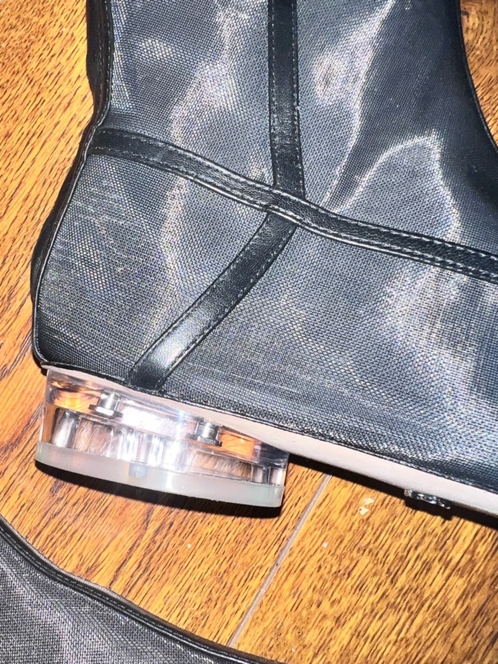 NWOB $129 Antonio Melani x Elizabeth Damrich Femme Cage Mesh Booties Black Sz 10 - Picture 7 of 7